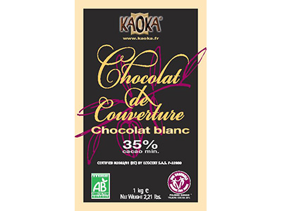 冷蔵便 カオカ ホワイトチョコレート ブラン 35％ 1kg