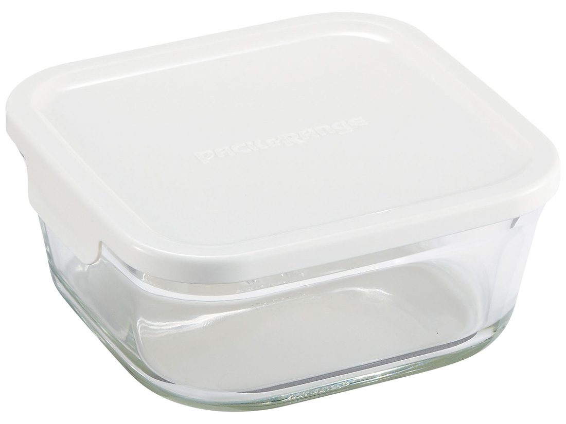 iwakiパック&レンジ BOX 小 深型 ホワイト | ガラスの保存容器 | お