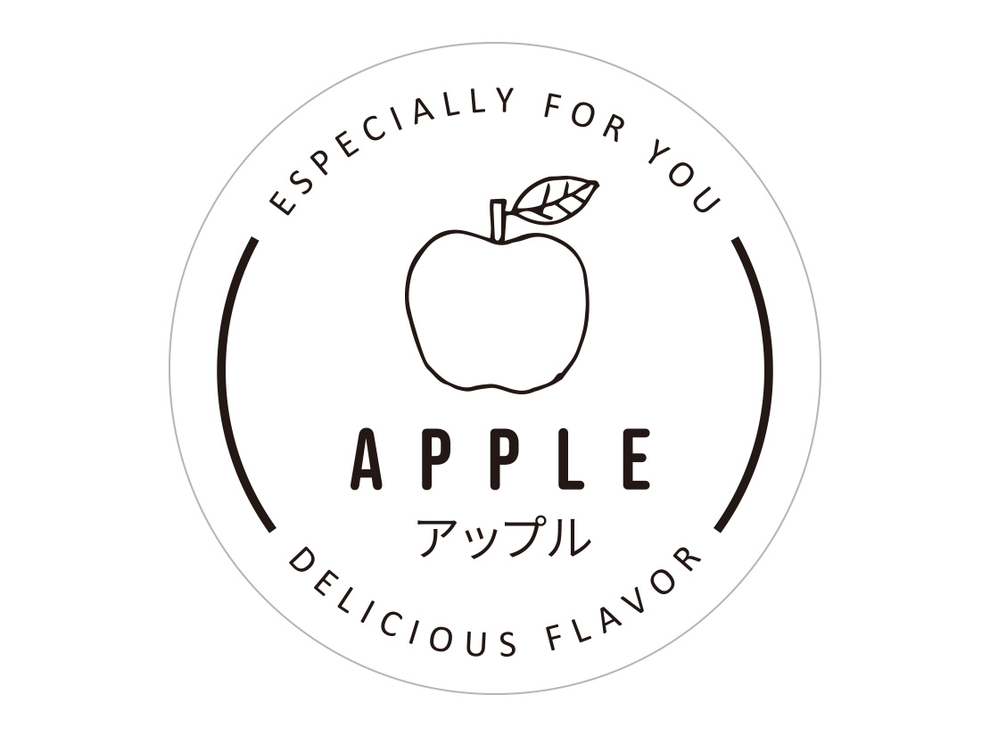 透明フレーバーシール アップル りんごのテイストシール お菓子 パン材料 ラッピングの通販 Cotta コッタ