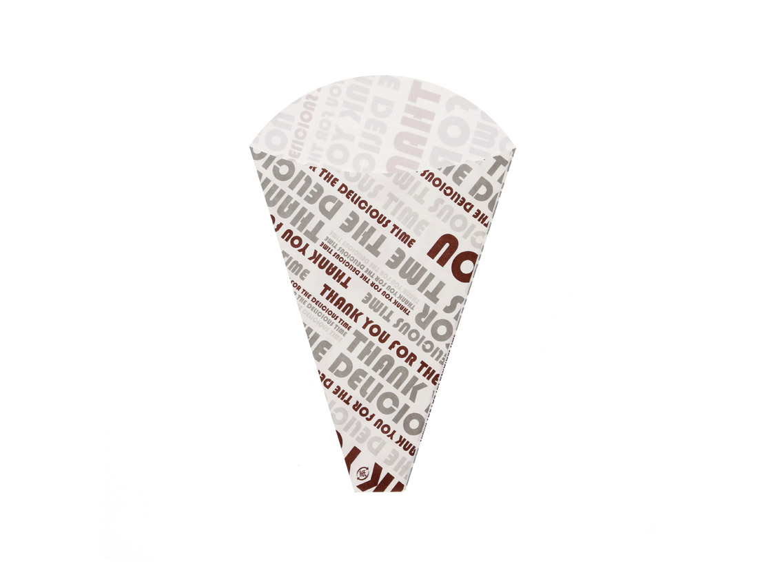 クレープ三角袋 デリシャスタイムブラウン 食品包装シート(耐油紙・フードラップ) お菓子・パン材料・ラッピングの通販【cotta＊コッタ】