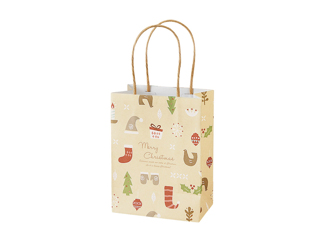 ペーパーバッグ クリスマスパターン お菓子 パン材料 ラッピングの通販 Cotta コッタ