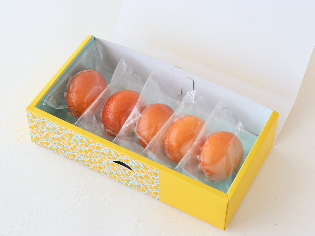 cotta レモンケーキBOX 5個用 | 柄付きのギフト箱 | お菓子・パン材料