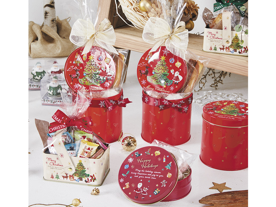 クリスマスフォレストブリキ缶 | クリスマスのギフト箱 | お菓子
