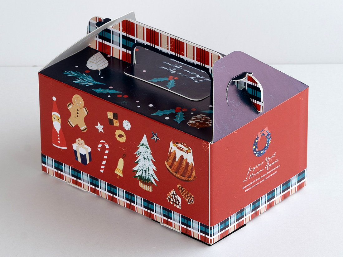 cotta ケーキ箱 クリスマスのおたのしみ 4×6 | 手提げケーキ箱 | お 