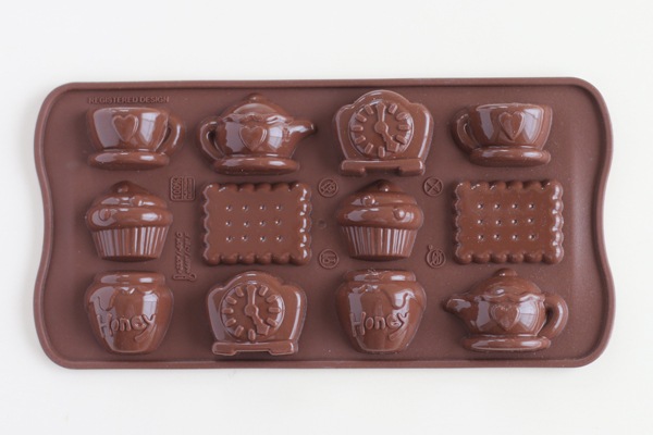 シリコマート イージーチョコ SCG017 ティータイム | チョコレート型・チョコレートモールド |  お菓子・パン材料・ラッピングの通販【cotta＊コッタ】
