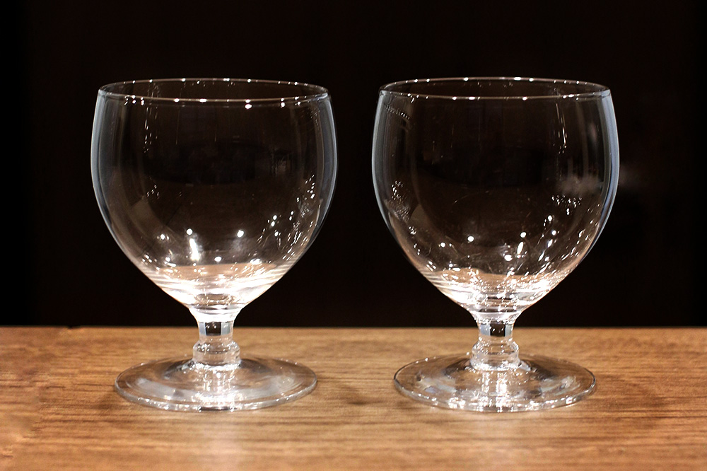 ワイングラス用 クリスタルとガラスのグラス 2個セット